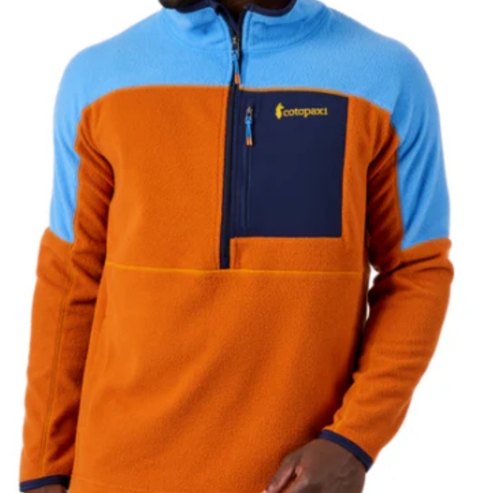 Cotopaxi Orange and Blue Fleece Pullover